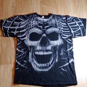 Vintage all-over print skull t-shirt